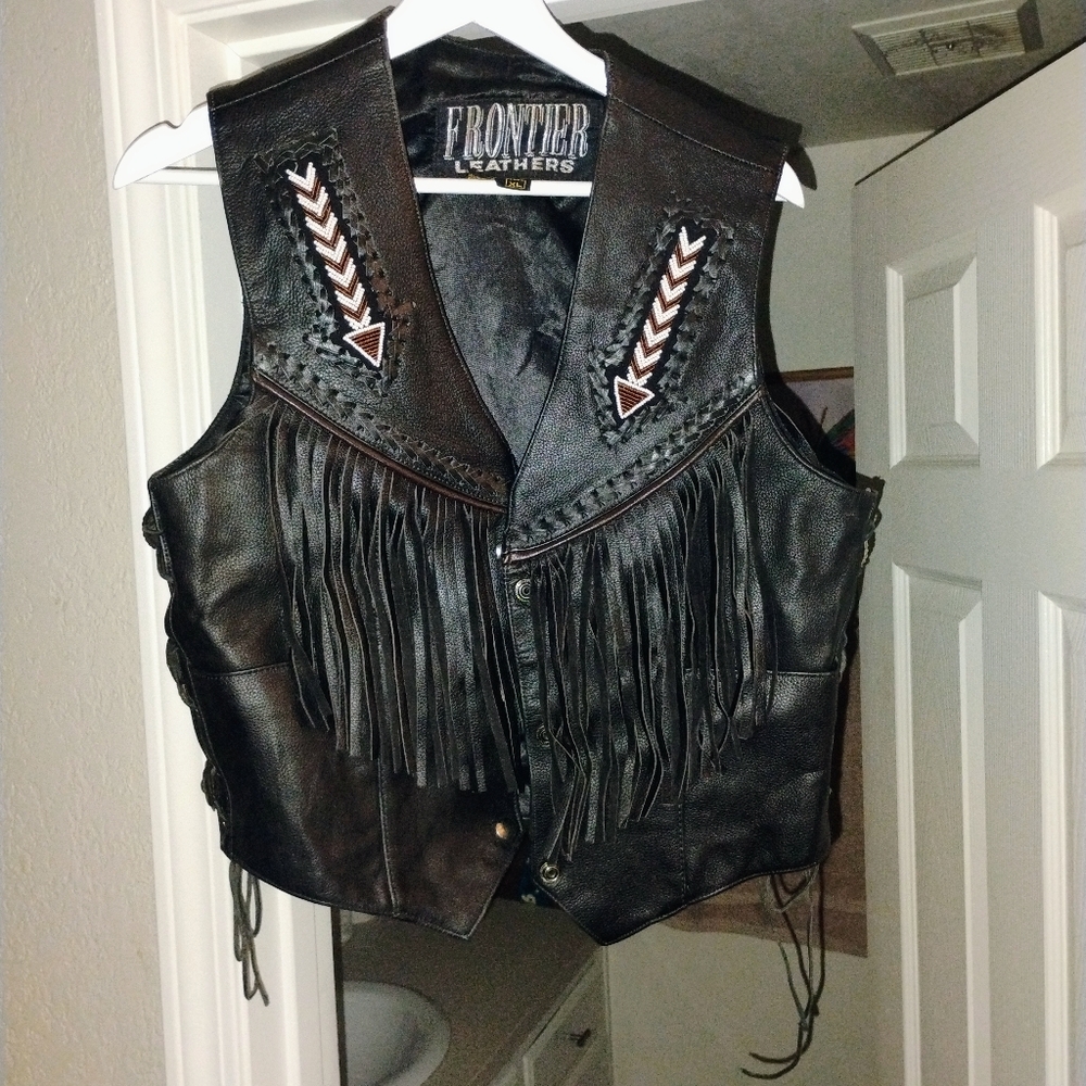 Black Fringe Vest